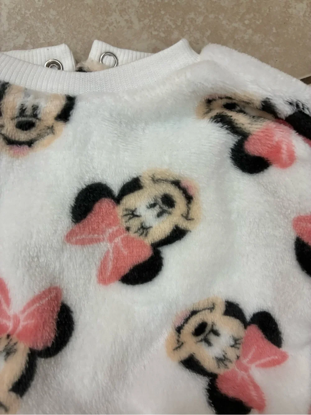 Disney Minnie Mouse White and Pink Plush Matching Set